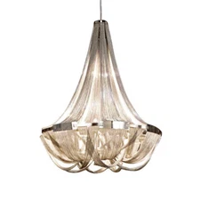 LED Aluminum Chain Chandelier Living Room Ceiling Light Fixtures Hotle Lamp