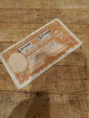 ND(1939-1941) Australia 10 Shillings Note - Sheehan/McFarlane Signed - 第 2/6 張圖片