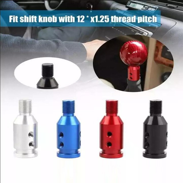 Shift Knob Adapter Manual Shifters Non Threaded M12x1.25mm Aluminum For