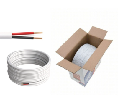 500ft 22/2 Gauge Security Alarm Cable - Shielded FTP CCA Stranded Wire For Digital/IP Systems