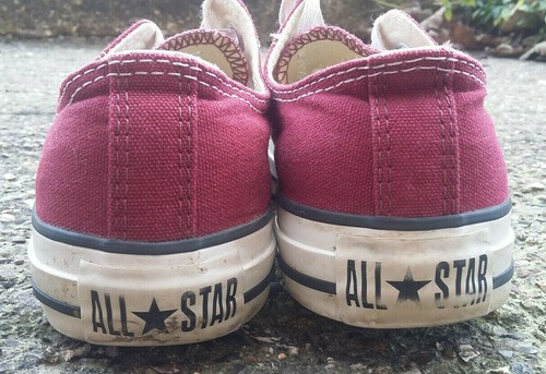 CONVERSE ALL STAR Chuck Taylor Burgundy Canvas Lo Top Trainers / Sneaker UK 4 - Bild 4 von 4