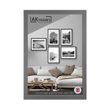 THIN Modern Picture Frame A2?A6 | Black White Oak Silver Gold | UK-Made, Perspex