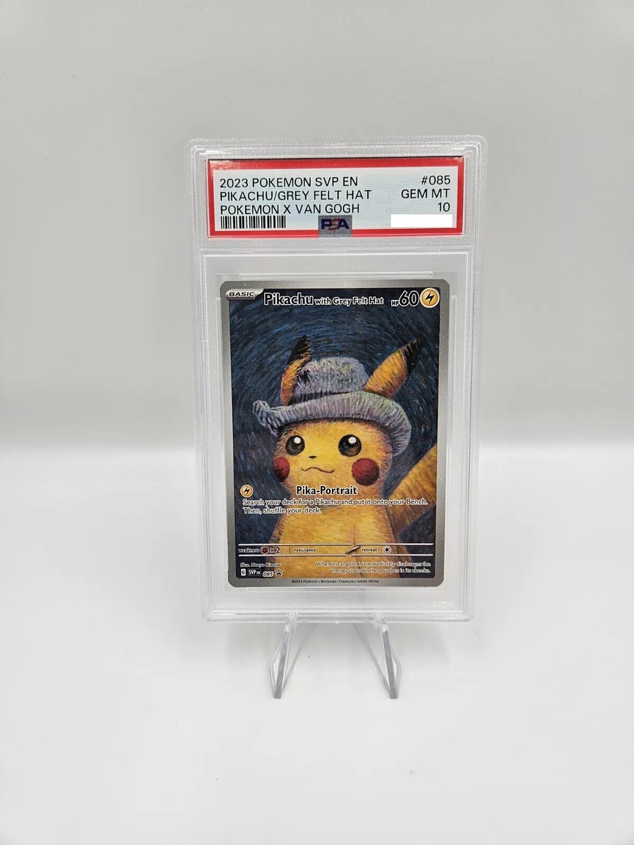 PSA 10 graded Pikachu with Grey Felt Hat SVP 085 Pokemon Van Gogh 
