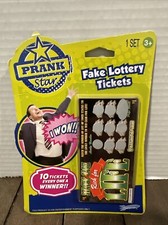 Prank Gag Fake Joke Lottery Tickets Lotto Scratch Off Cards 10 Tickets