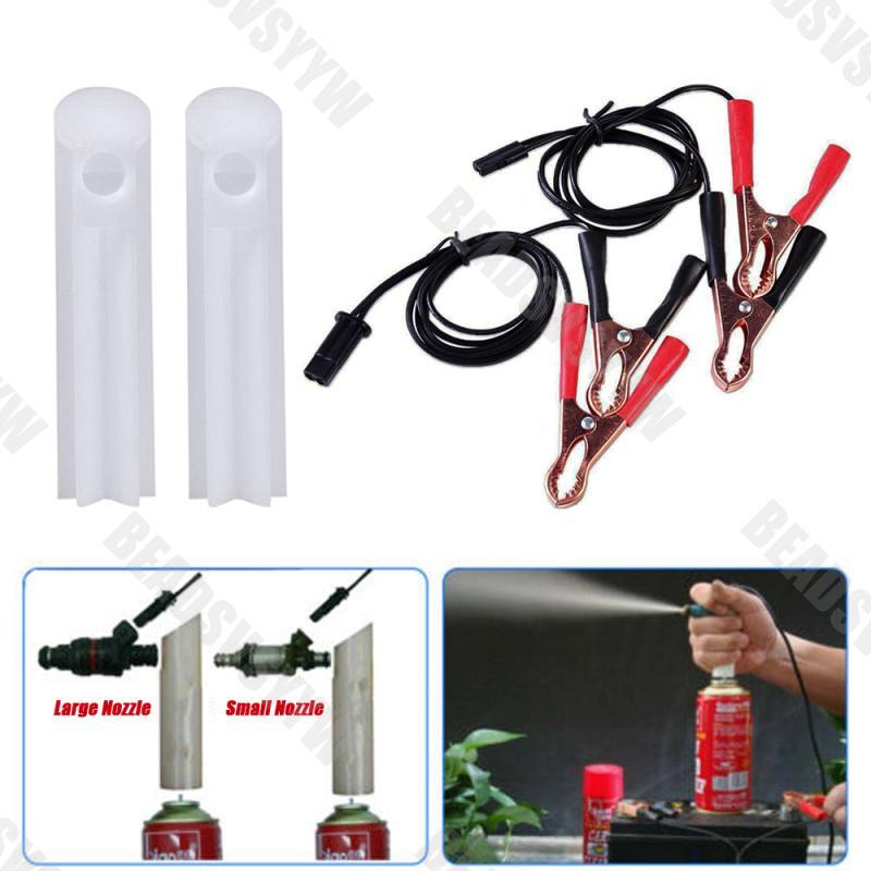 Universal Fuel Injector Flush Cleaner Adapter DIY Kit Car Nozzle Cleaning Tool
