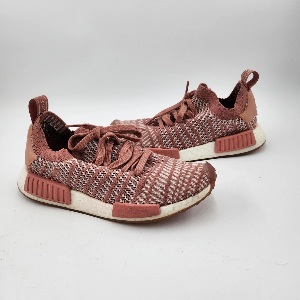 Adidas NMD R1 Primeknit Low Trainers CQ2028 Ash Pink White Women&#039;s 7 | eBay