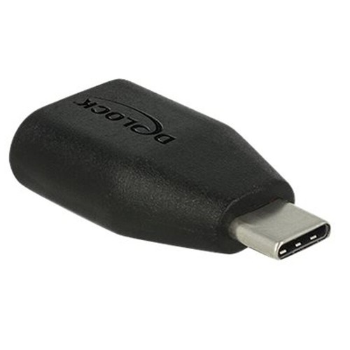 DELOCK Adapter USB Type-C Stecker zu USB 3.0 A Buchse 5,1 kΩ bis zu 10 Gbps - Bild 1 von 2