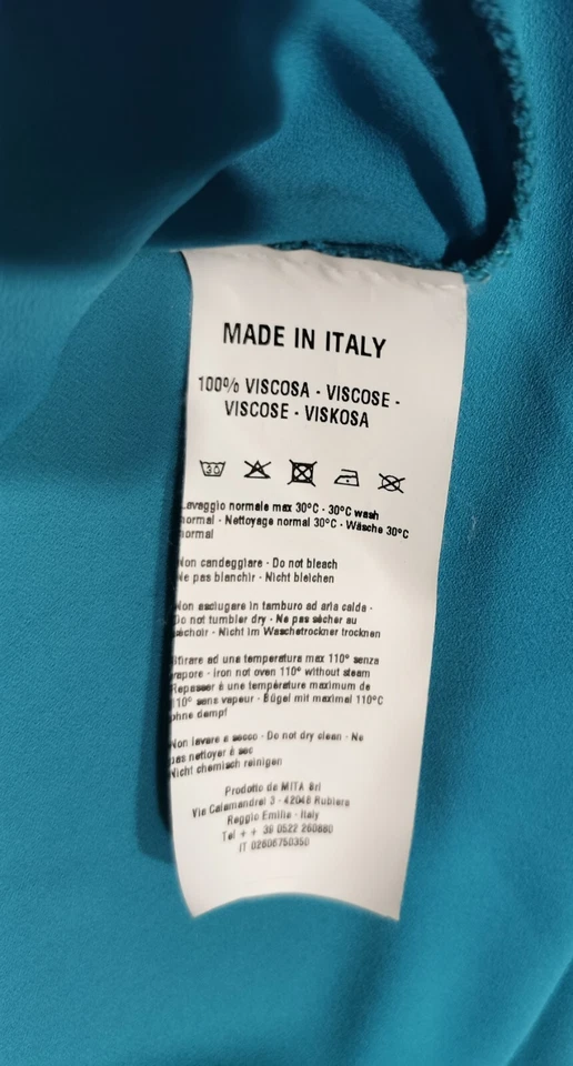 MAGLIA / ABITO / VESTITO Estivo Elasticizzato - Color VERDE ACQUA - Taglia Unica - Immagine 3 di 4