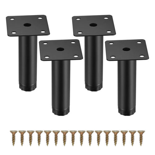 4Pcs Adjustable Height Bed Frame Support Legs, Extra Durable Steel Bed Support