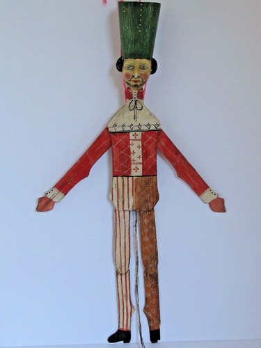 Antique Hand Painted early Jumping Jack Toy 23" Exceptional c. 1900 - Picture 9 of 12