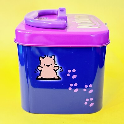 Vintage Sanrio Pochacco Metal Tin Lunch box Trinket Box