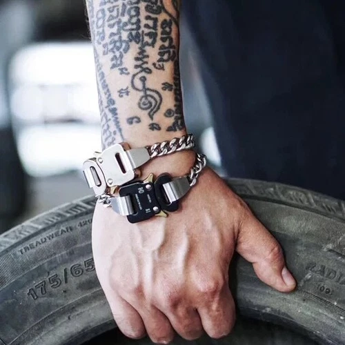 Metal 1017 ALYX 9SM Cubix Chain Multicolor Fixed Buckle Alloy Bracelet Unisex