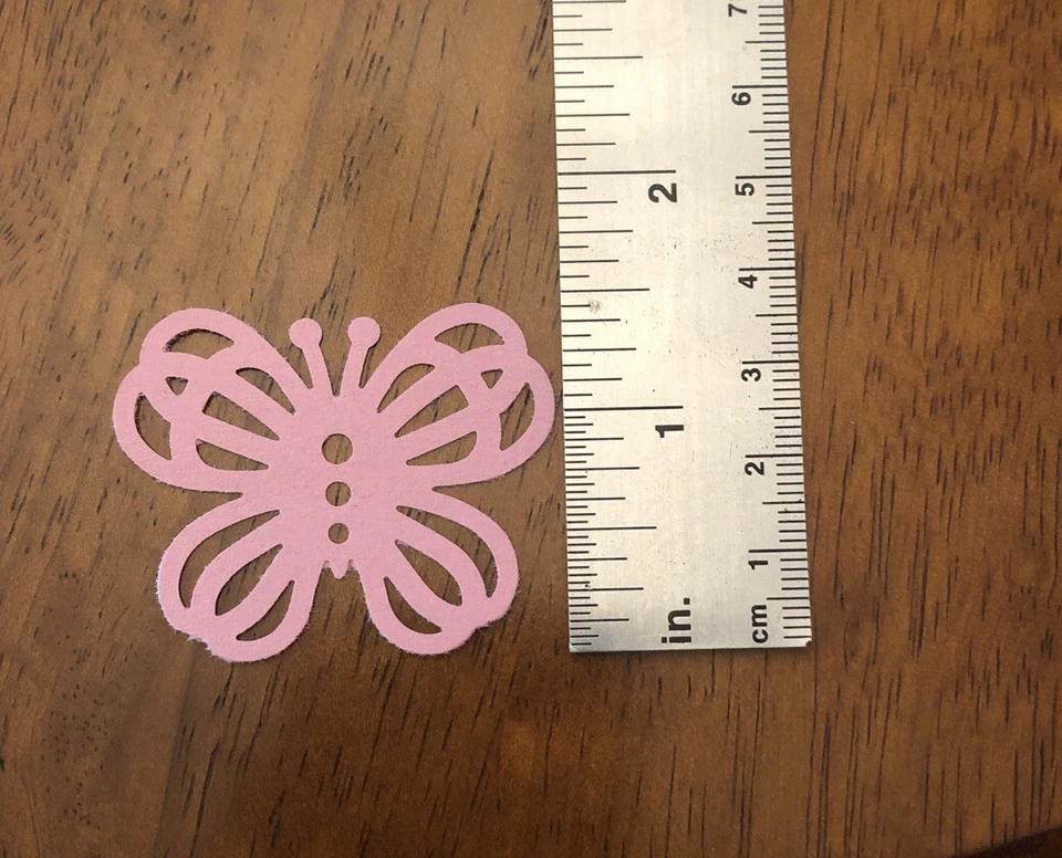 Martha Stewart Craft Punch Butterfly Lace Wedding Invite Looped Butterflies 2” - Image 3 of 3