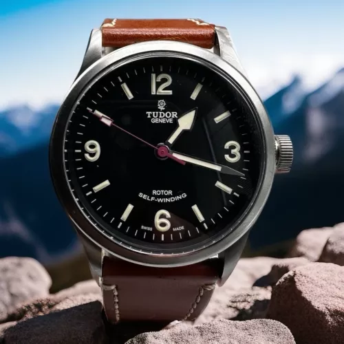 2015 TUDOR Ranger Black Dial W/ Leather Strap - #79910. Discontinued Model!!
