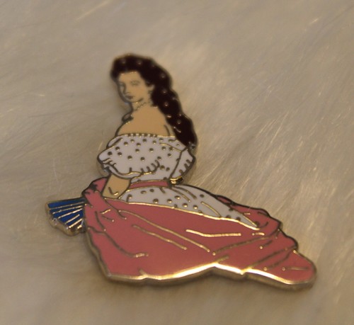 Vtg Empress Elisabeth Sisi of Austria Souvenir Royalty Lapel Pin Sissi SIGNED