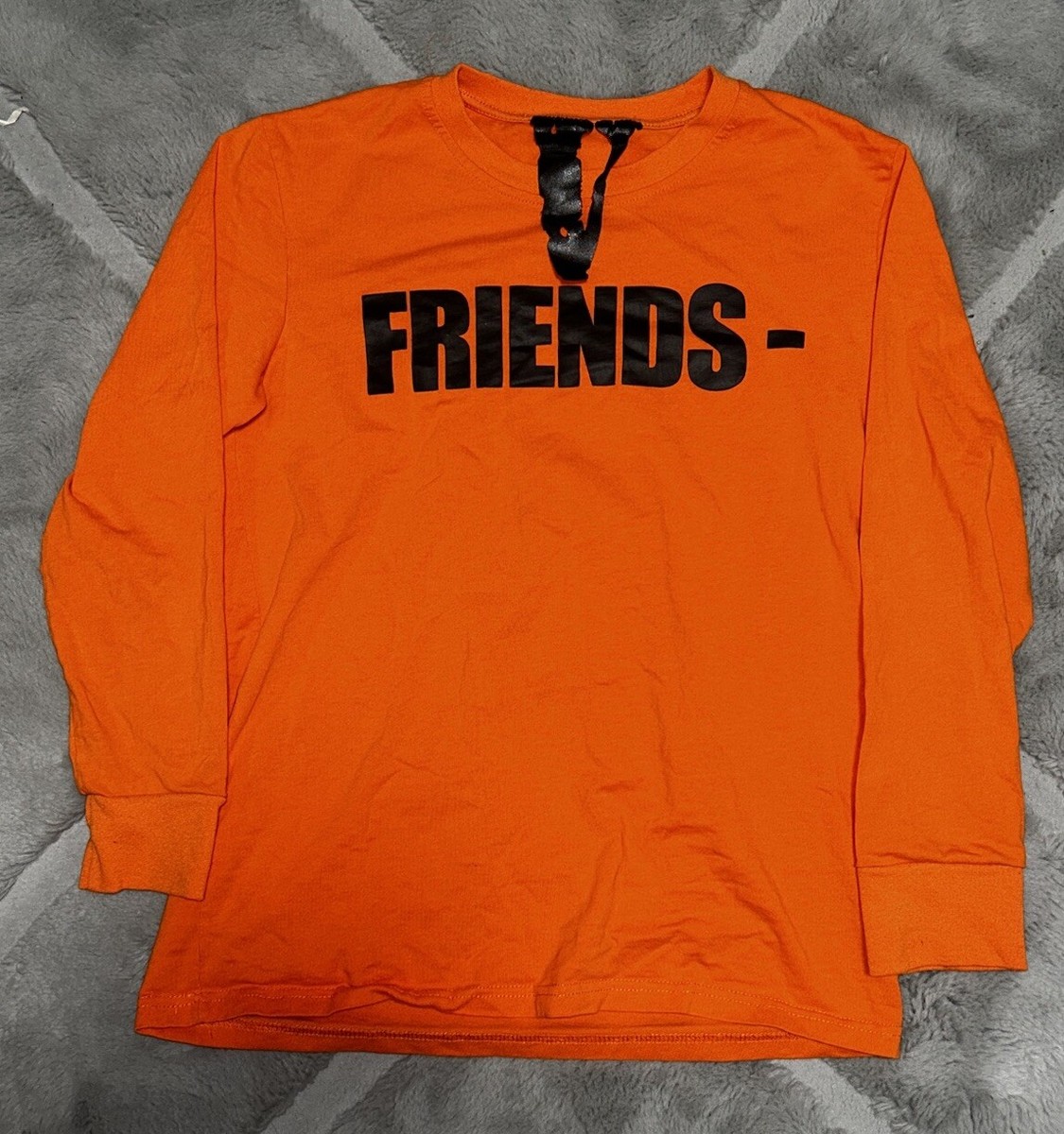 VLONE FRIENDS Orange Long Sleeve Shirt Men