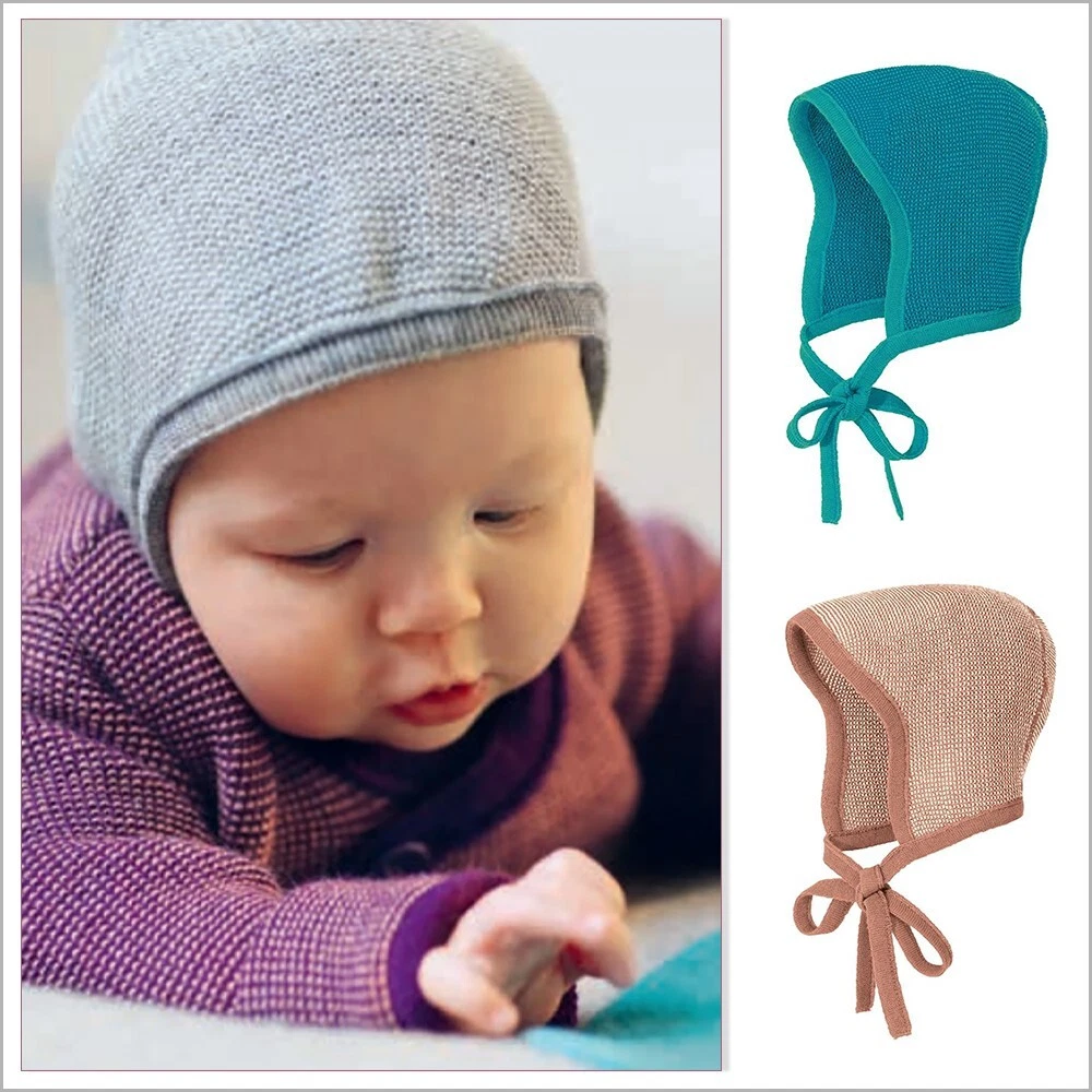 DISANA Baby Bonnet Pilot Hat, 100% Organic Merino Wool
Opens in a new window or tab