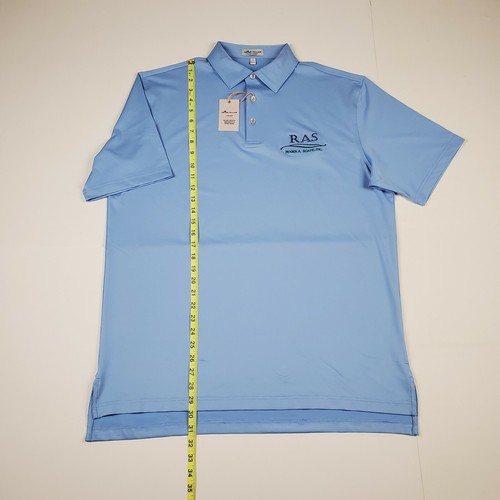 Peter Millar Summer Comfort Men's Size L NWT Light Blue Short Sleeve Polo Shirt. - Picture 7 of 8