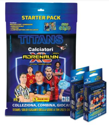 PANINI FOOTBALLERS ADRENALYN TITANS 2024 CARD OF YOUR CHOICE #1-#180 MANCOLISTA NEW