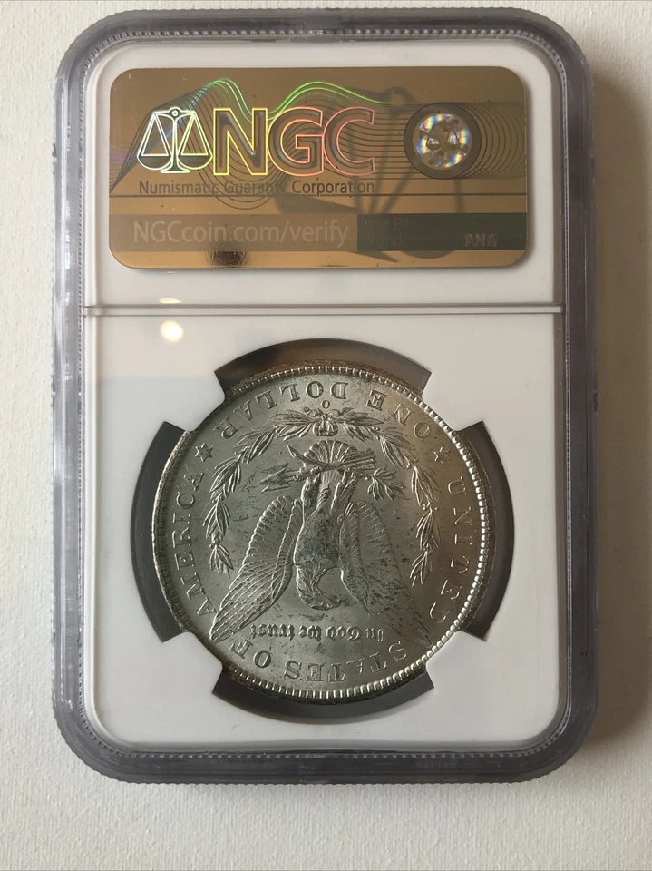 United States 1902 Silver Morgan Dollar Coin Toned NGC MS 64 - Image 3 of 4