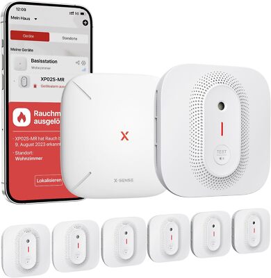 X-Sense Rauchmelder WLAN, Feuermelder mit SBS50 Basisstation (XP02S-MR61)