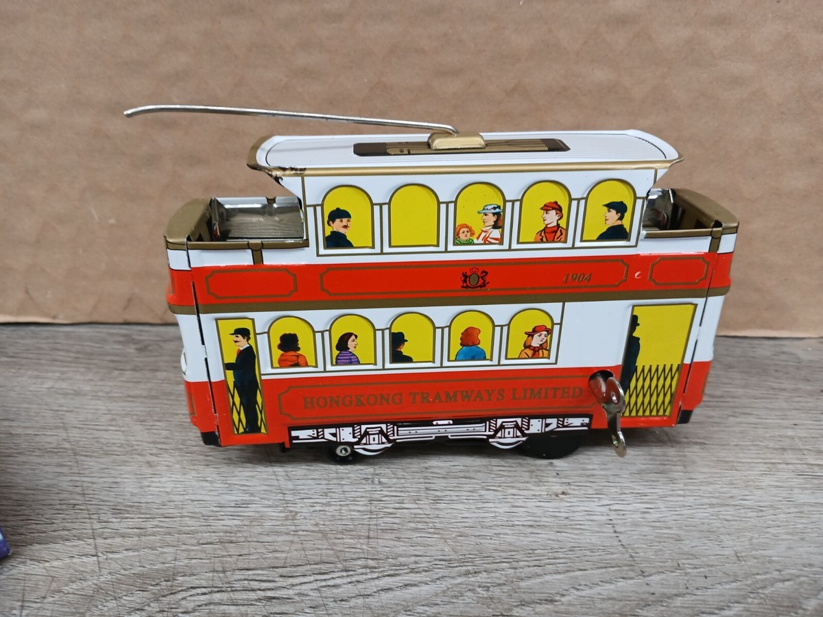 HONG KONG TRAMWAYS LIMITED TRAM CAR - Wind Up Vintage Tin