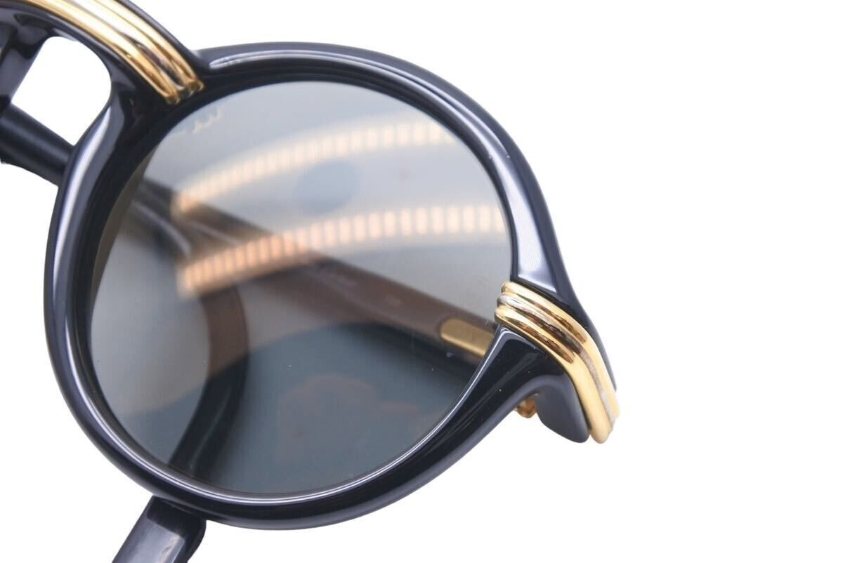 Cartier Vintage Trinity Round Sunglasses Blue Black Unisex Cartier Vintage Trinity Round Sunglasses Blue Black Unisex