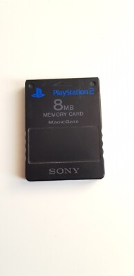 Carte Mémoire Officielle Sony PlayStation 2 (PS2) - Modèle D'occasion, Couleur Noire