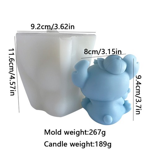 Stich Silikon Kerzenform Herstellung Gips Seife Harzform Handwerk Zuhause Verzierung - Bild 4 von 4