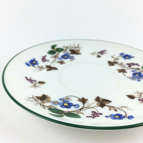 RARE 1900-1940 WEDGWOOD ENGLAND Saucer Plate GRAPE VINE Grapes Blue Green Flower - Picture 4 of 8