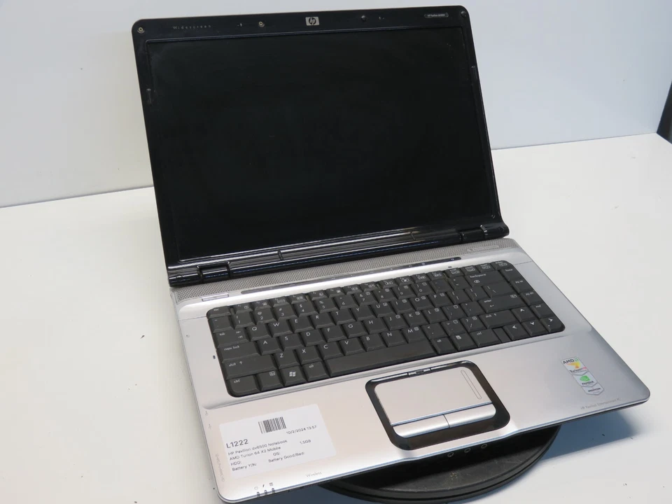 HP Pavilion dv6500 DV6629WM AMD Turion 64 X2 TL-50 1900MHz 1.5GB NO HDD No Batt - Image 2 of 4