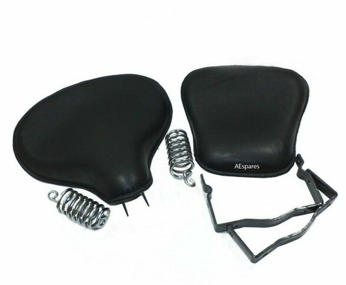 Selle Sacs & Avant Arrière Siège Pure Cuir Noir Pour Royal Classique 350 - Photo 2/6