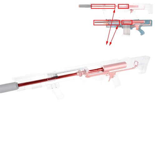 Worker MOD rot plus Metall kurzer Pfeil erweiterter Breech Kit für Nerf LongShot Spielzeug - Bild 40 von 70