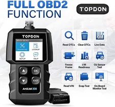 TOPDON AL300 OBD2 Diagnostic Service Tool Automotive Fault Code Reader Engine