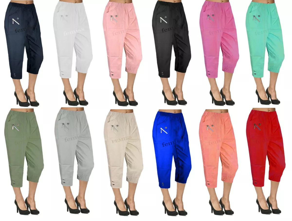Women's three hotsell quarter cargo pants