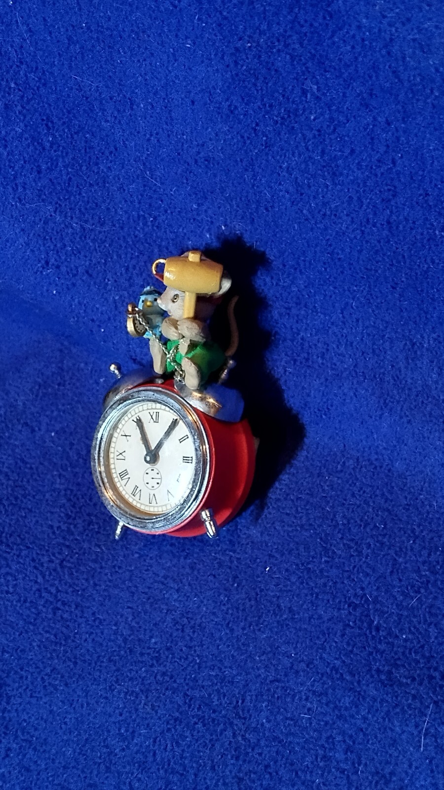 Enesco 1991 All Set For Santa Christmas Ornament Mouse Bird Clock eBay