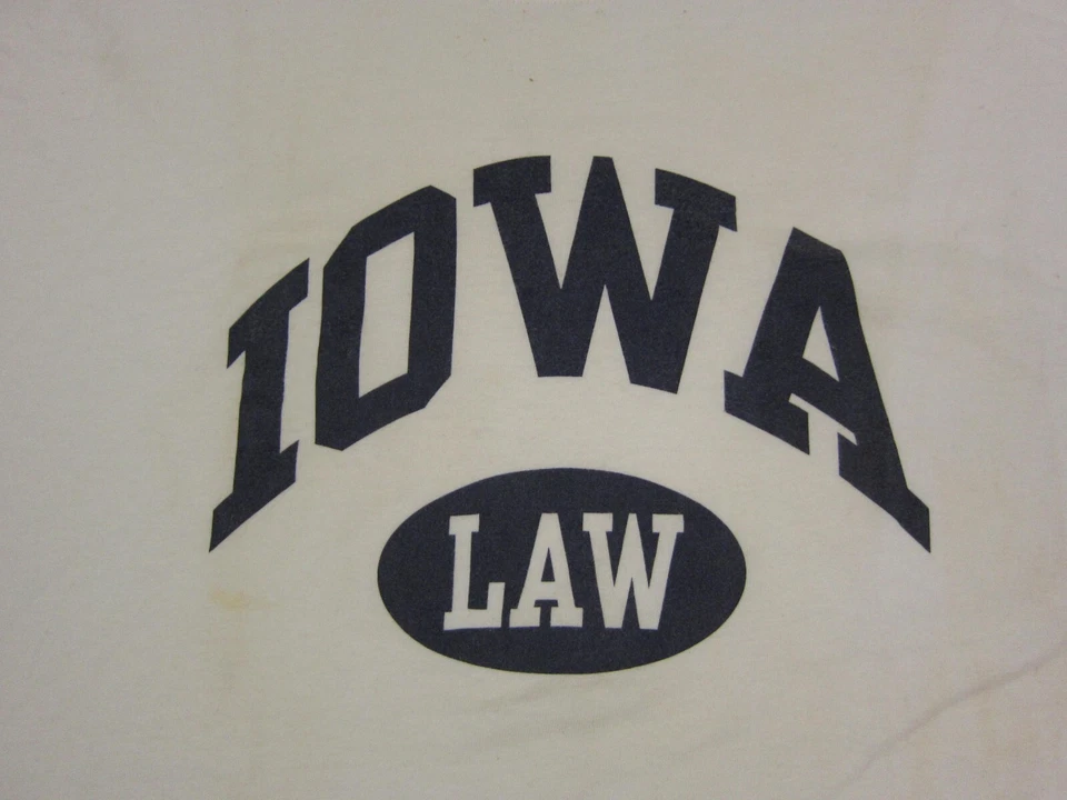 Vintage Iowa Hawkeyes Shirt Mens Large White University LAW 90s Y2K Hanes - Image 3 of 4