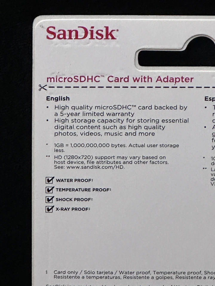 SanDisk Standard 16GB microSD Memory Card - NEW SEALED - Image 2 of 2