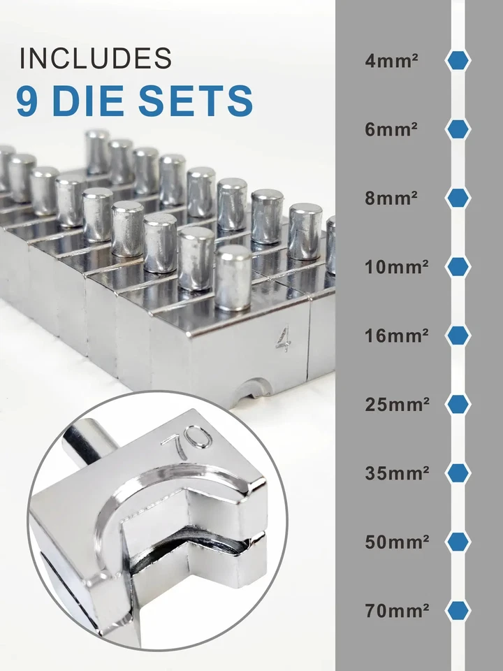 Hydraulic Crimping Tools Cable Lug Crimper Electrical Terminal Cable Wire Tool - Image 4 of 4