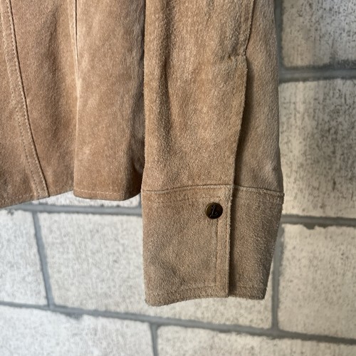 Vintage Y2K Live A Little Women's Tan Suede Leather Jacket Size M Petite *Read - Picture 7 of 18