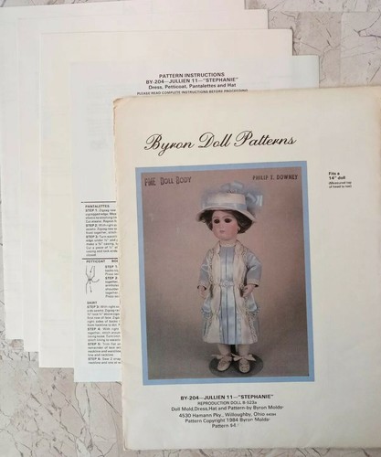 Byron Doll Pattern Costume only STEPHANIE BY-204 Vintage 80s 1984 UNCUT for 14" - Picture 2 of 4