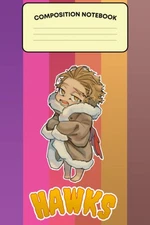 Hawks Composition Notebook: Keigo Takami Lover Gift Notebook Anime Ruled Lined S