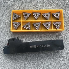 MTENN1616H16 Tool Holder + TNMG160404-MA Purple Carbide Insert Set