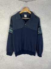 Adidas 80s Vintage Patch Logo Sweatshirt Pullover Button Up Men s Size Small S