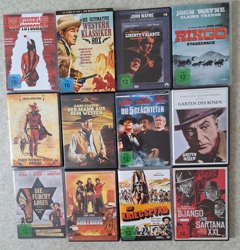 XXL WESTERN SAMMLUNG AUF ÜBER 20 DVD COOPER SCOTT WAYNE STEWART GARNER RYAN RAR