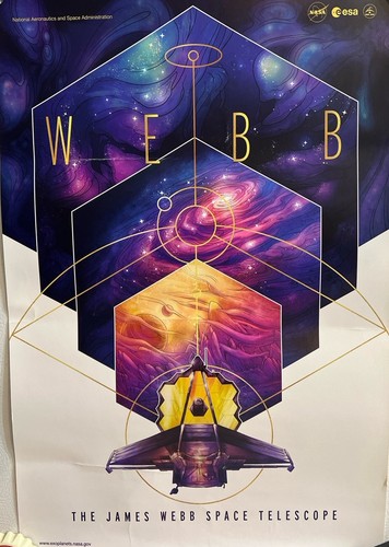 NASA Exoplanet Travel Bureau James Webb Space Telescope Poster Art Framed 12x16