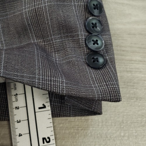 Perry Ellis Sport Coat Mens 40S Glen Check Plaid Two Button Double Vented Blazer - Picture 14 of 14