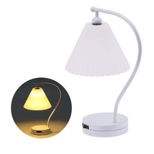 1/12 Scale Dollhouses Miniature Bedroom White Table Lamp Furniture Pretend Play
