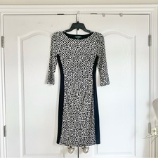 â Lauren Ralph Lauren Black White Geometric Sheath Dress Colorblock Office Size 0