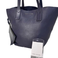 Marc Jacobs Wingman Pouch Tote Bag, Leather, Black, Used